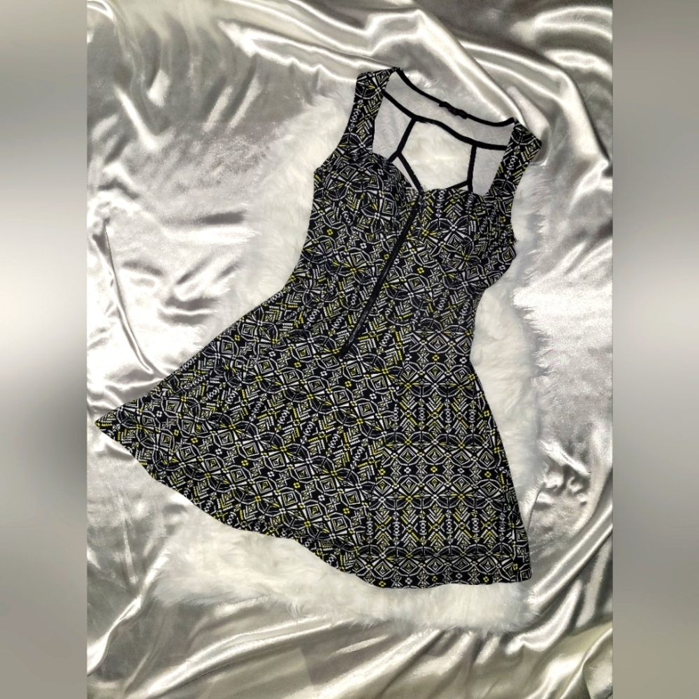 Black with pattern dress